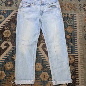 Gap Girlfriend Mid Rise Jeans, 26, 2R, light wash